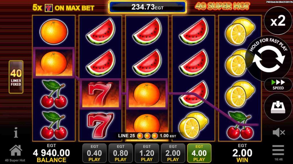 40 super hot win