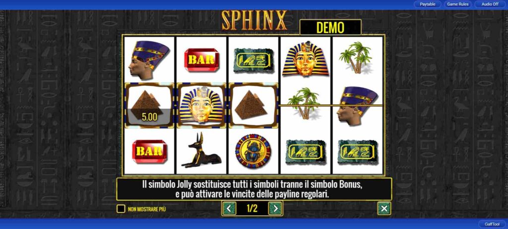 sphinx slot main page